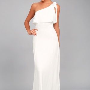 White formal dress